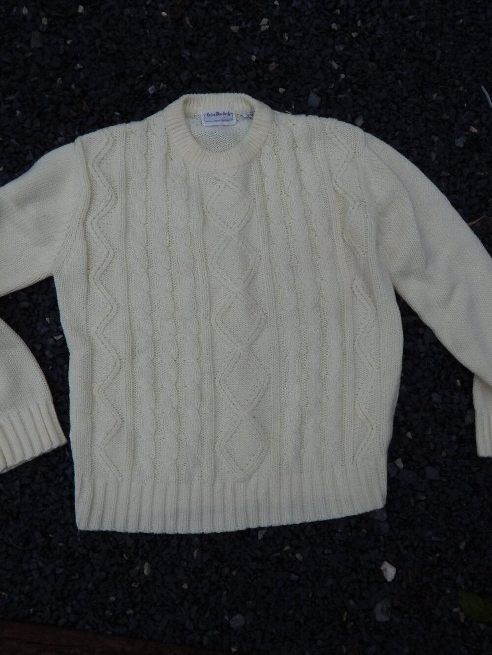 Vintage Brian MacNeil Cable Knit Sweater Size Medium Acrylic